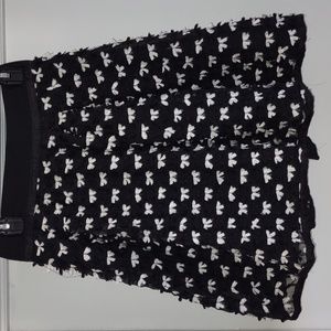 Monkey Wear Bows Flared Skirt